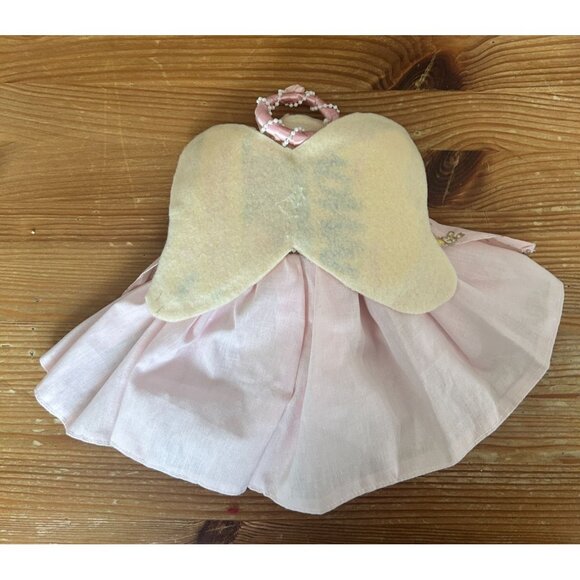 Handmade Bunny Angel Doll Floral Crown Pink Dress Tulle Easter Baby Girl Decor - Picture 4 of 5